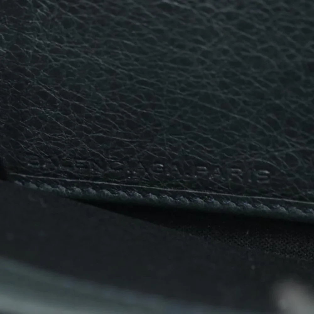 Balenciaga Black Leather Arena Classic Long Wallet